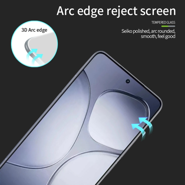 For Xiaomi Redmi K70 Ultra MOFI 9H 3D Explosion-proof Curved Screen Tempered Glass Film(Black)