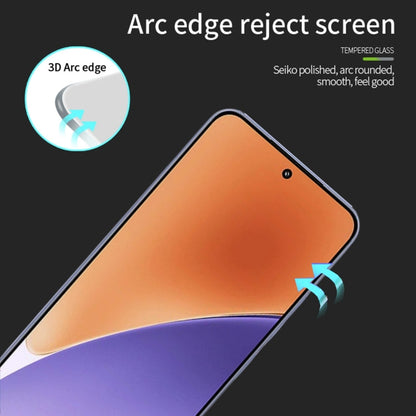 Pour Xiaomi 15 MOFI Film en verre trempé incurvé 3D anti-explosion 9H (noir)