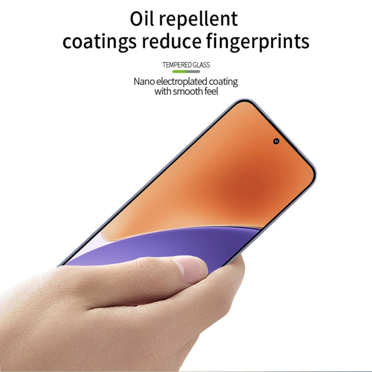 Pour Xiaomi 15 MOFI Film en verre trempé incurvé 3D anti-explosion 9H (noir)