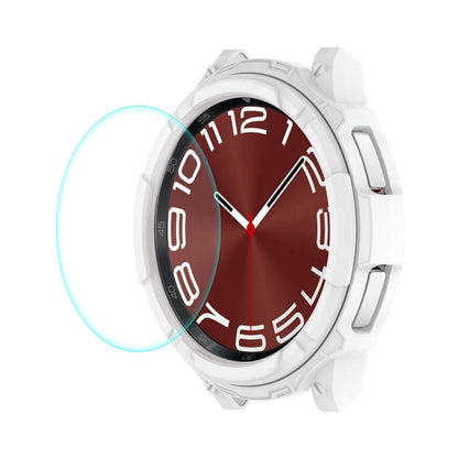 For Samsung Galaxy Watch6 Classic 47mm ENKAY Hat-Prince 2 in 1 TPU Armor Watch Case + 0.2mm 9H Tempered Glass Screen Protector(White)