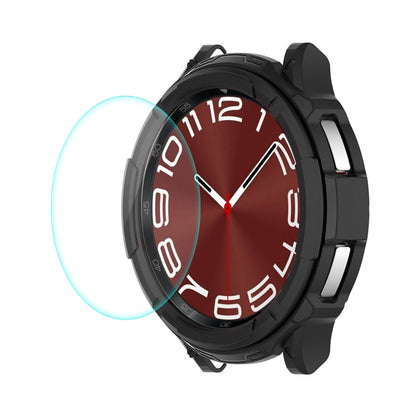 For Samsung Galaxy Watch6 Classic 43mm ENKAY Hat-Prince 2 in 1 TPU Armor Watch Case + 0.2mm 9H Tempered Glass Screen Protector(Black)