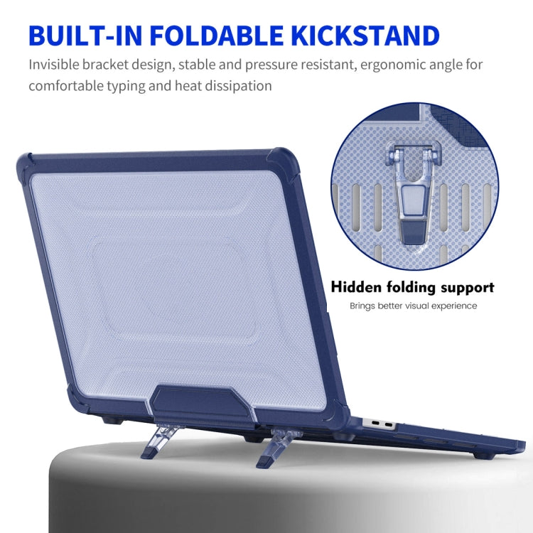 For MacBook Air 13.3 A2179/A2337 ENKAY Hat-Prince 3 in 1 Protective Bracket Case Cover Hard Shell with TPU Keyboard Film / PET Screen Protector, Version:US(Purple)