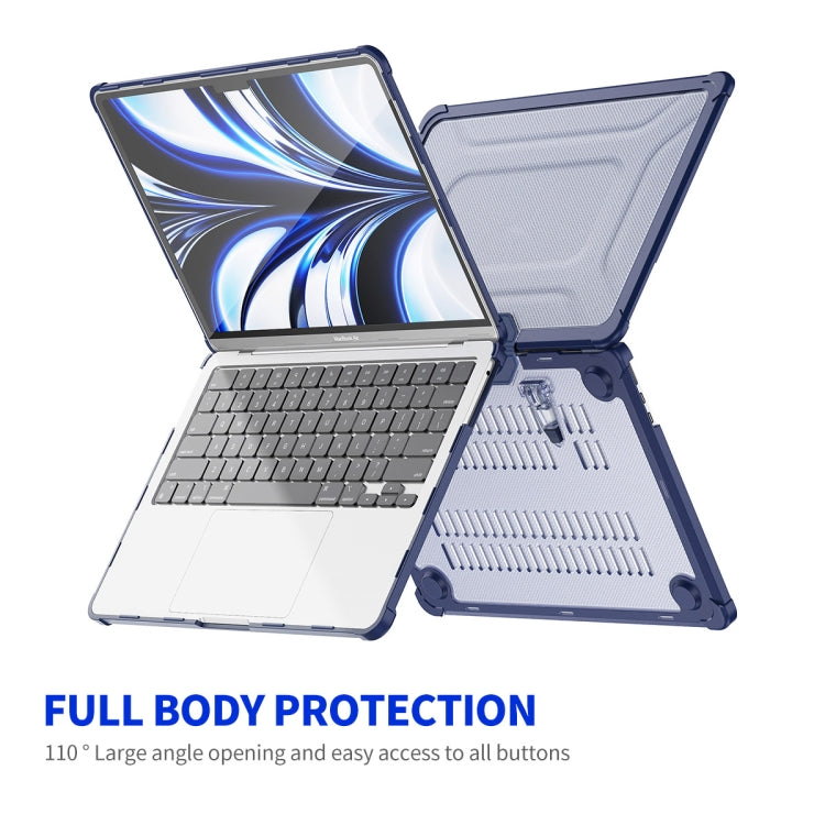 For MacBook Air 13.6 A2681 ENKAY Hat-Prince 3 in 1 Protective Bracket Case Cover Hard Shell with TPU Keyboard Film / PET Screen Protector, Version:US(Light Blue)
