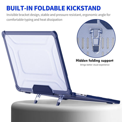 For MacBook Air 13.6 A2681 ENKAY Hat-Prince 3 in 1 Protective Bracket Case Cover Hard Shell with TPU Keyboard Film / PET Screen Protector, Version:US(Dark Blue)