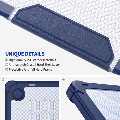 For MacBook Air 13.6 A2681 ENKAY Hat-Prince 3 in 1 Protective Bracket Case Cover Hard Shell with TPU Keyboard Film / PET Screen Protector, Version:US(Dark Blue)