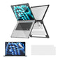 For MacBook Air 15.3 A2941 ENKAY Hat-Prince 3 in 1 Protective Bracket Case Cover Hard Shell with TPU Keyboard Film / PET Screen Protector, Version:US(Black)