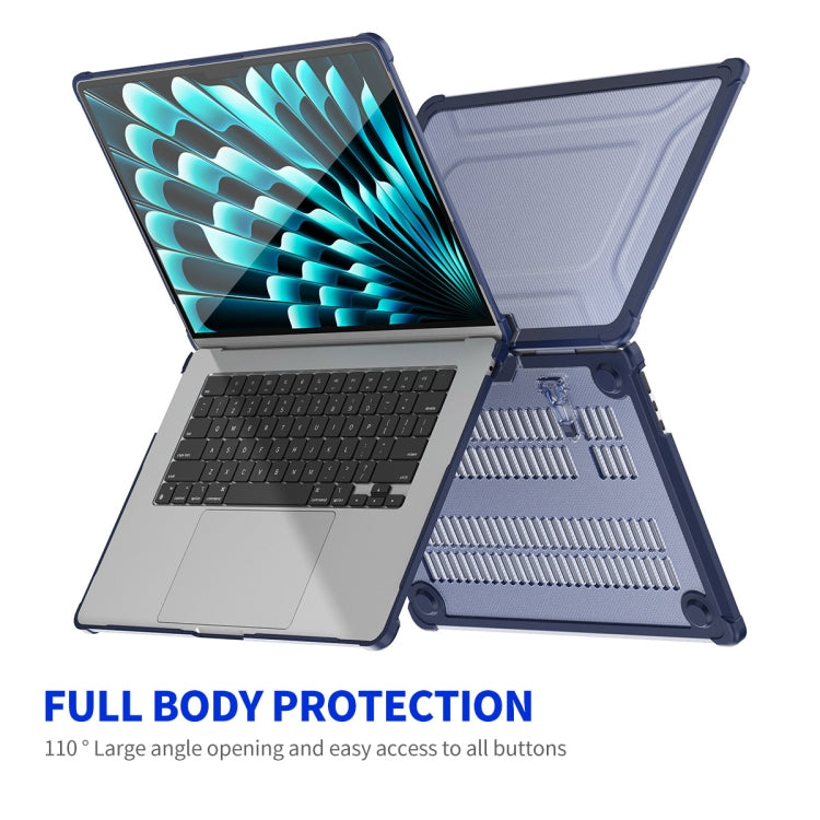 For MacBook Air 15.3 A2941 ENKAY Hat-Prince 3 in 1 Protective Bracket Case Cover Hard Shell with TPU Keyboard Film / PET Screen Protector, Version:US(Black)