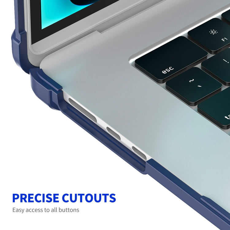 For MacBook Air 15.3 A2941 ENKAY Hat-Prince 3 in 1 Protective Bracket Case Cover Hard Shell with TPU Keyboard Film / PET Screen Protector, Version:US(Purple)