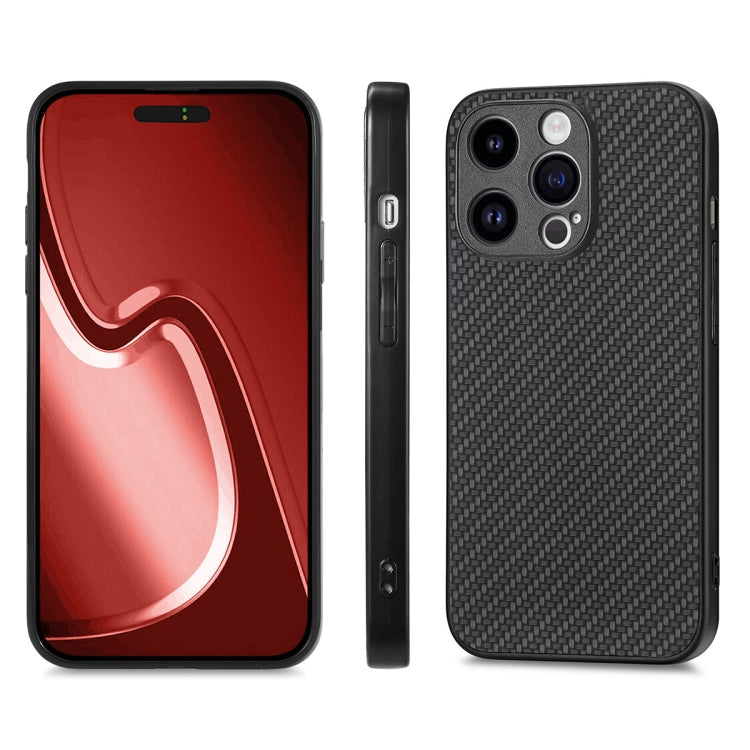 For iPhone 14 Pro ENKAY Fiber Leather Skin PC Phone Case with High Aluminum-silicon Glass Film(Black)