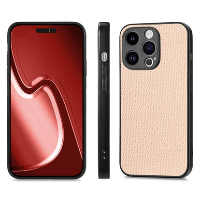 For iPhone 14 Pro ENKAY Fiber Leather Skin PC Phone Case with High Aluminum-silicon Glass Film(Khaki)