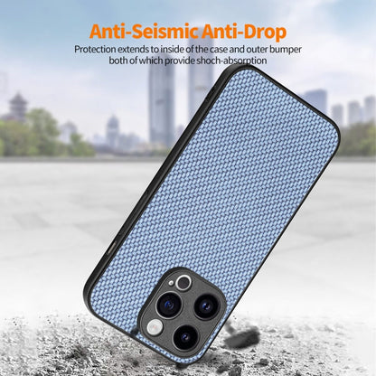 For iPhone 14 Pro ENKAY Fiber Leather Skin PC Phone Case with High Aluminum-silicon Glass Film(Brown)