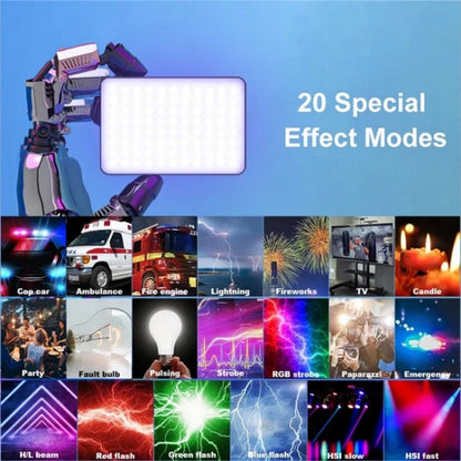 VLOGLITE PAD192RGB Pour appareil photo reflex numérique GoPro Lumière d'appoint LED RVB Pleine couleur Éclairage photographique