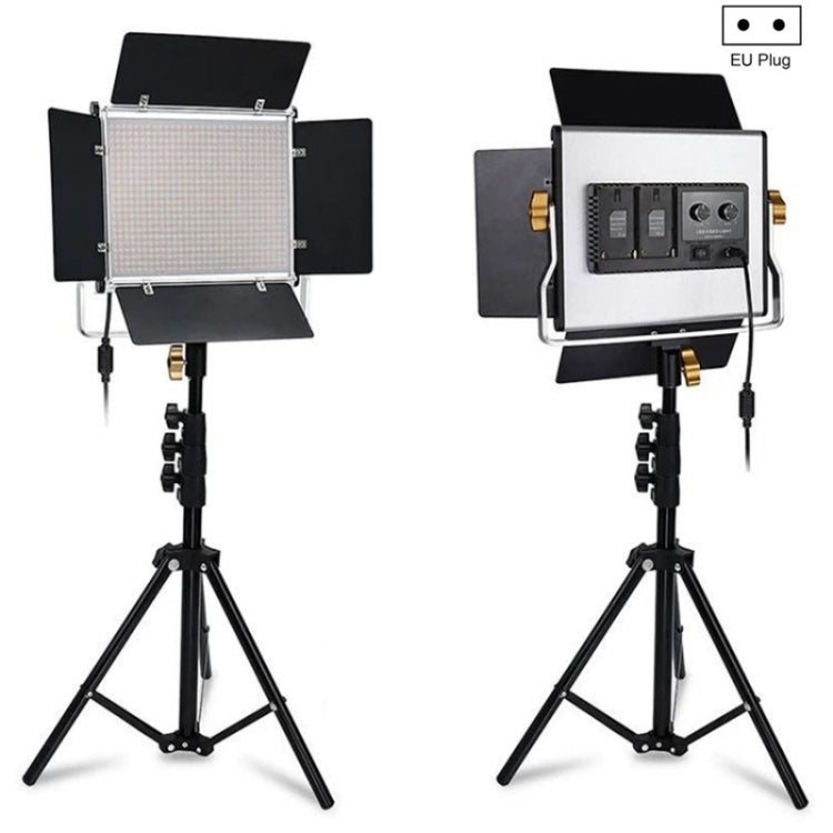 VLOGLITE W660S For Video Film Recording 3200-5600K Lighting LED Video Light with Tripod, Plug:EU Plug