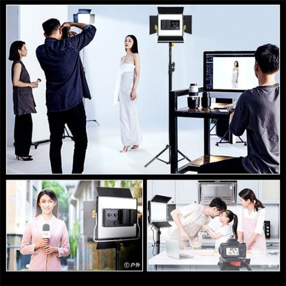 VLOGLITE W660S For Video Film Recording 3200-5600K Lighting LED Video Light with Tripod, Plug:US Plug