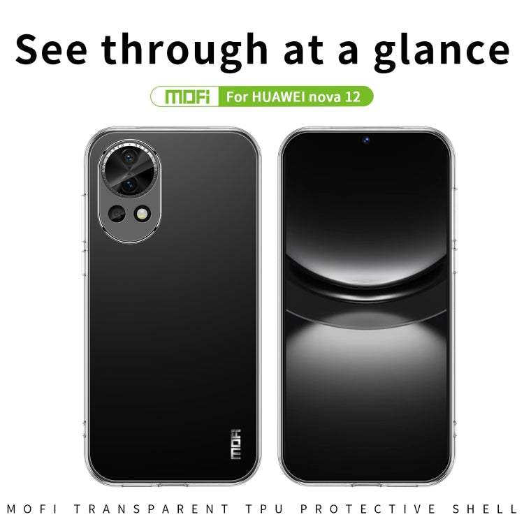 Pour la coque de téléphone ultra-fine en TPU série MOFI Ming de Huawei nova 12 (transparente)