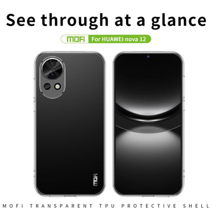 Pour la coque de téléphone ultra-fine en TPU série MOFI Ming de Huawei nova 12 (transparente)