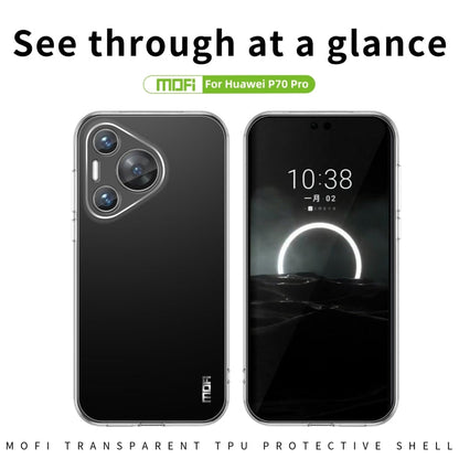 Pour la coque de téléphone ultra-fine en TPU MOFI Ming Series pour Huawei Pura 70 Pro (transparente)