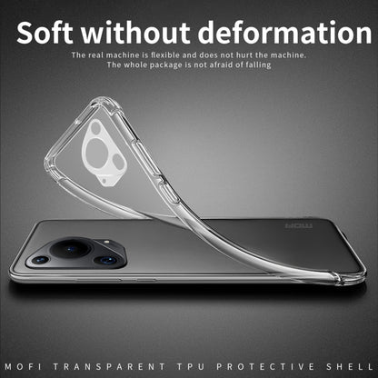 Pour Huawei Pura 70 Ultra MOFI Ming Series Coque de téléphone TPU ultra-fine (transparent)