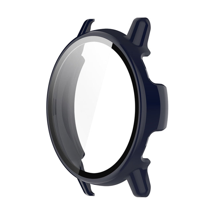 For Garmin Active 5 ENKAY Hat-Prince Full Coverage Tempered Glass Film Integrated PC Watch Cover(Dark Blue)
