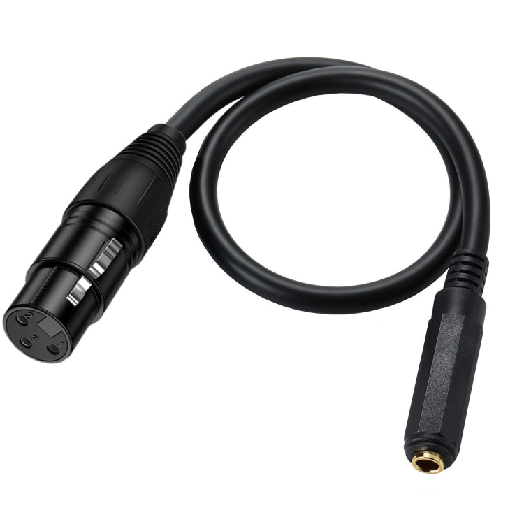 6.35mm Female to XLR Female JUNSUNMAY Speaker Audio Amplifier Connection Cable, Length: 50cm