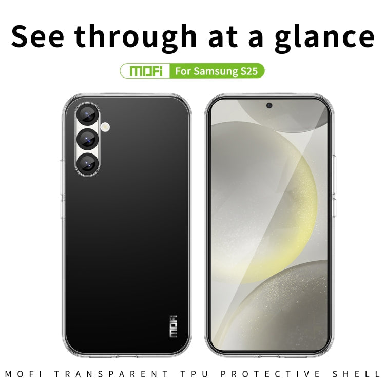 For Samsung Galaxy S25 5G MOFI Ming Series Ultra-thin TPU Phone Case(Transparent)
