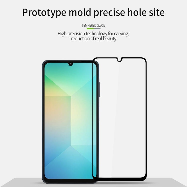 Pour Samsung Galaxy A06 4G MOFI Film de protection d'écran en verre trempé 9H 2.5D (Noir)