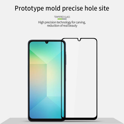 Pour Samsung Galaxy A06 4G MOFI Film de protection d'écran en verre trempé 9H 2.5D (Noir)