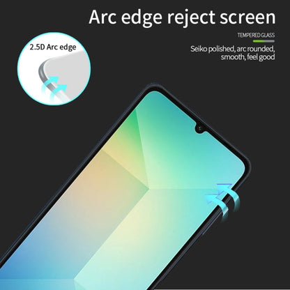 Pour Samsung Galaxy A06 4G MOFI Film de protection d'écran en verre trempé 9H 2.5D (Noir)