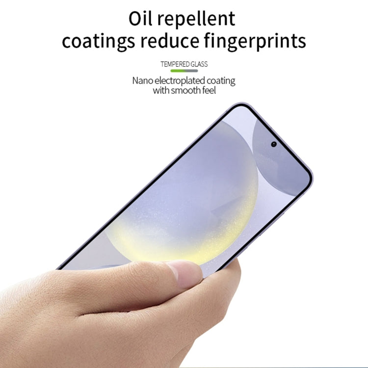 Pour Samsung Galaxy S25+ 5G MOFI Film de protection en verre trempé 9H 2.5D plein écran (noir)