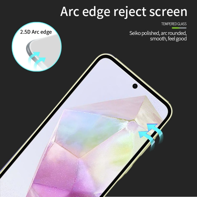 For Samsung Galaxy A36 / A56  MOFI 9H 2.5D Full Screen Tempered Glass Film(Black)
