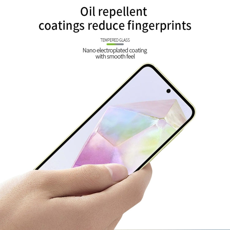 For Samsung Galaxy A36 / A56  MOFI 9H 2.5D Full Screen Tempered Glass Film(Black)