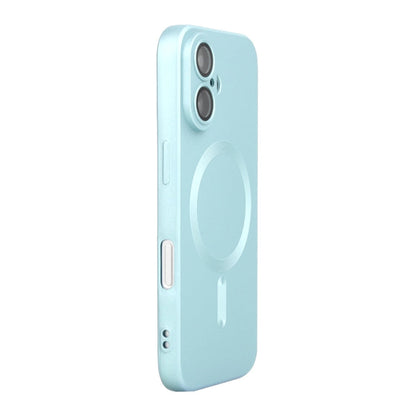 Pour iPhone 16 Plus ENKAY Coque de téléphone MagSafe Matte TPU avec film de protection d'objectif (Bleu)
