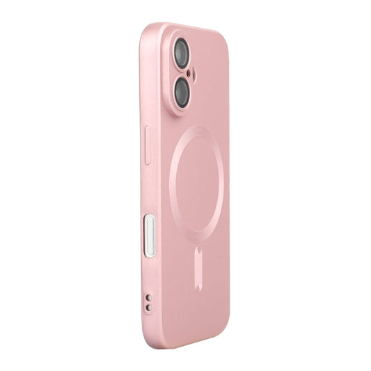 For iPhone 16 ENKAY MagSafe Matte TPU Phone Case with Lens Film(Pink)