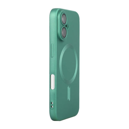 For iPhone 16 ENKAY MagSafe Matte TPU Phone Case with Lens Film(Green)