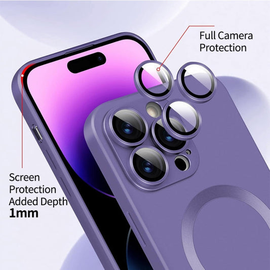 For iPhone 16 ENKAY MagSafe Matte TPU Phone Case with Lens Film(Dark Grey)