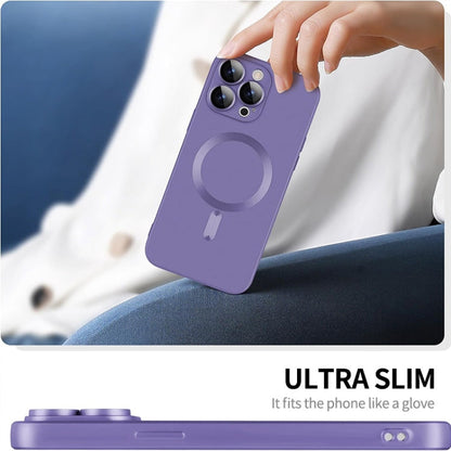For iPhone 16 ENKAY MagSafe Matte TPU Phone Case with Lens Film(Blue)