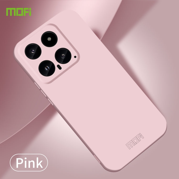 Pour Xiaomi 14 Étui de téléphone PC tout compris MOFI Qin Series Skin Feel (Rose)
