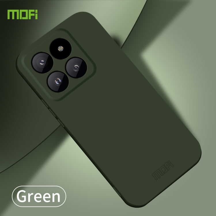 Pour Xiaomi 14 Pro Coque de téléphone tout compris en PC, série Qin, toucher peau MOFI (vert)