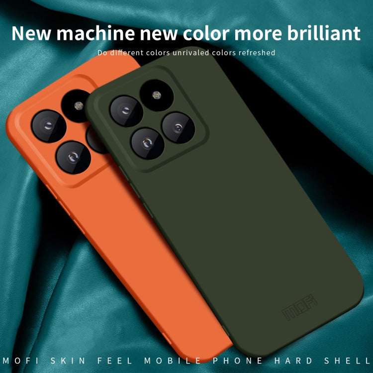 Pour Xiaomi 14 Pro Coque de téléphone tout compris en PC, série Qin, toucher peau MOFI (vert)