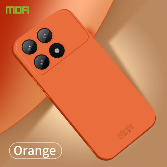 Pour Xiaomi Redmi K70E MOFI Série Qin Coque de téléphone tout compris en PC toucher peau (Orange)