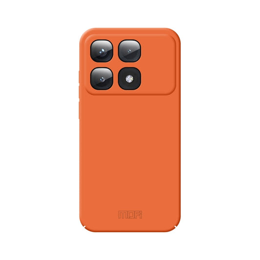 Pour Xiaomi Redmi K70 Ultra MOFI Qin Series Étui de téléphone PC tout compris au toucher de peau (Orange)
