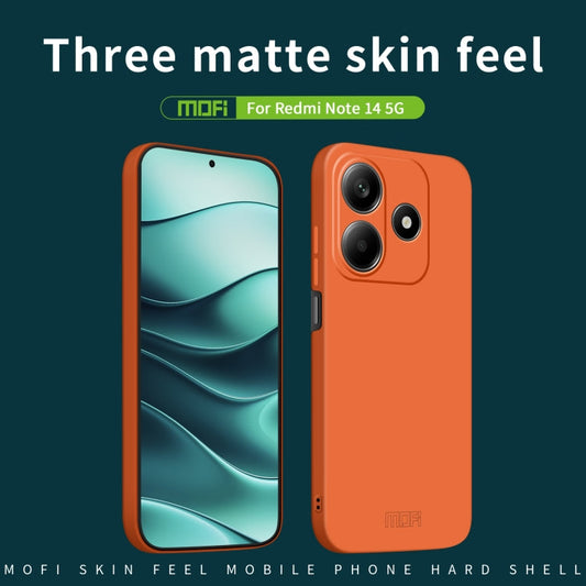 For Xiaomi Redmi Note 14 5G MOFI Qin Series Skin Feel All-inclusive PC Phone Case(Green)