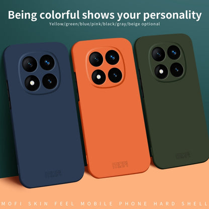 Pour Xiaomi Redmi Note 14 Pro 5G MOFI Série Qin Coque de téléphone tout compris en PC imitation cuir (Orange)