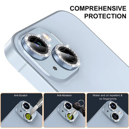 Pour iPhone 17e / 16e ENKAY AR Anti-reflet Verre de lentille de caméra individuel en forme de diamant (Bleu Sierra)