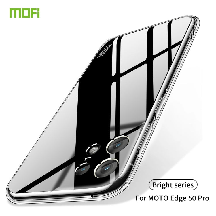 For Motorola Edge 50 Pro MOFI Ming Series Ultra-thin TPU Phone Case(Transparent)