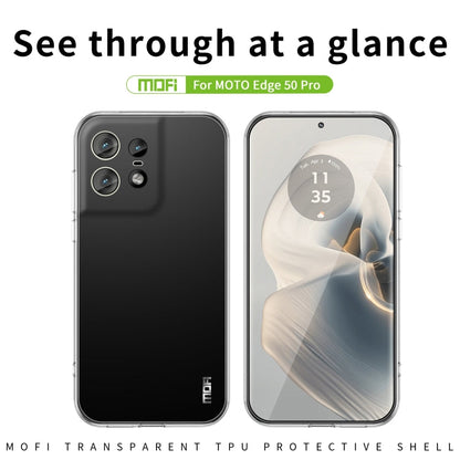 For Motorola Edge 50 Pro MOFI Ming Series Ultra-thin TPU Phone Case(Transparent)