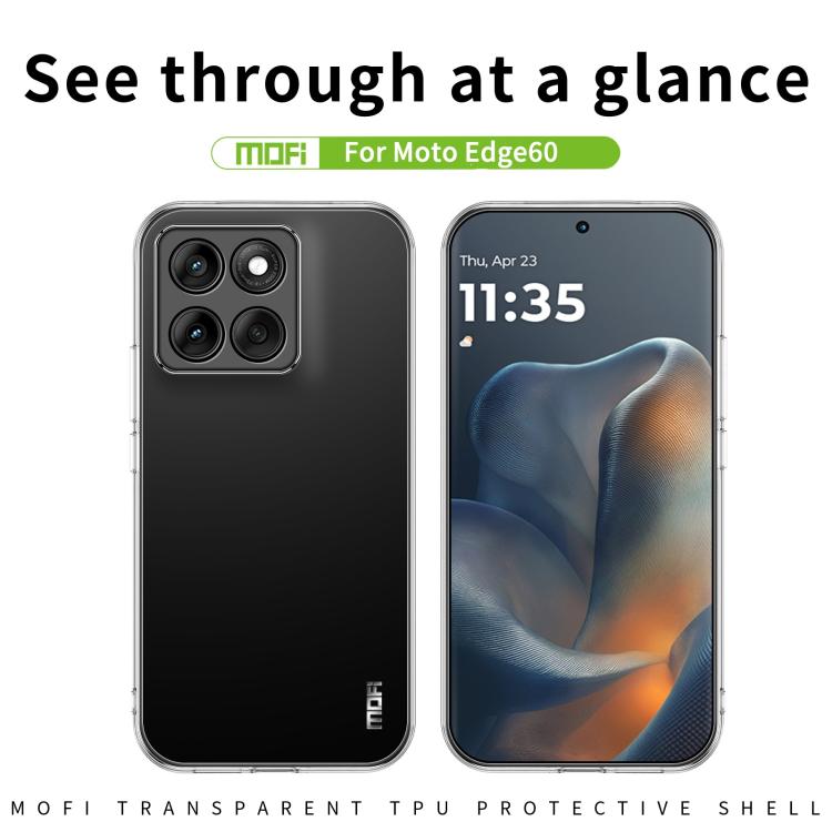 For Motorola Edge 60 MOFI Ming Series Ultra-thin TPU Phone Case(Transparent)
