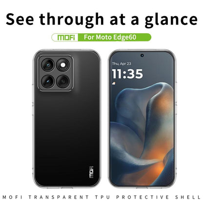 For Motorola Edge 60 MOFI Ming Series Ultra-thin TPU Phone Case(Transparent)