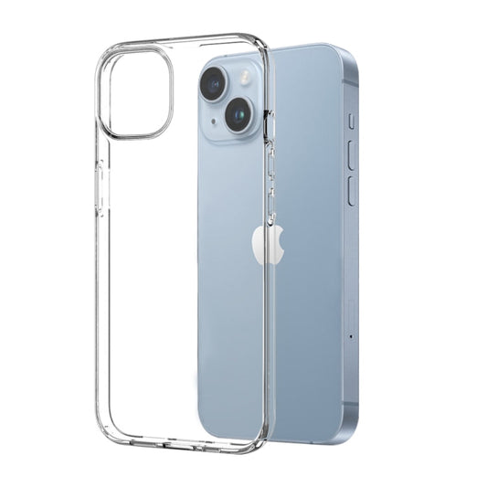 Pour iPhone 14 Plus Étui de protection 3 en 1 en TPU NORTHJO avec film de protection d'écran et film de protection d'objectif (transparent)