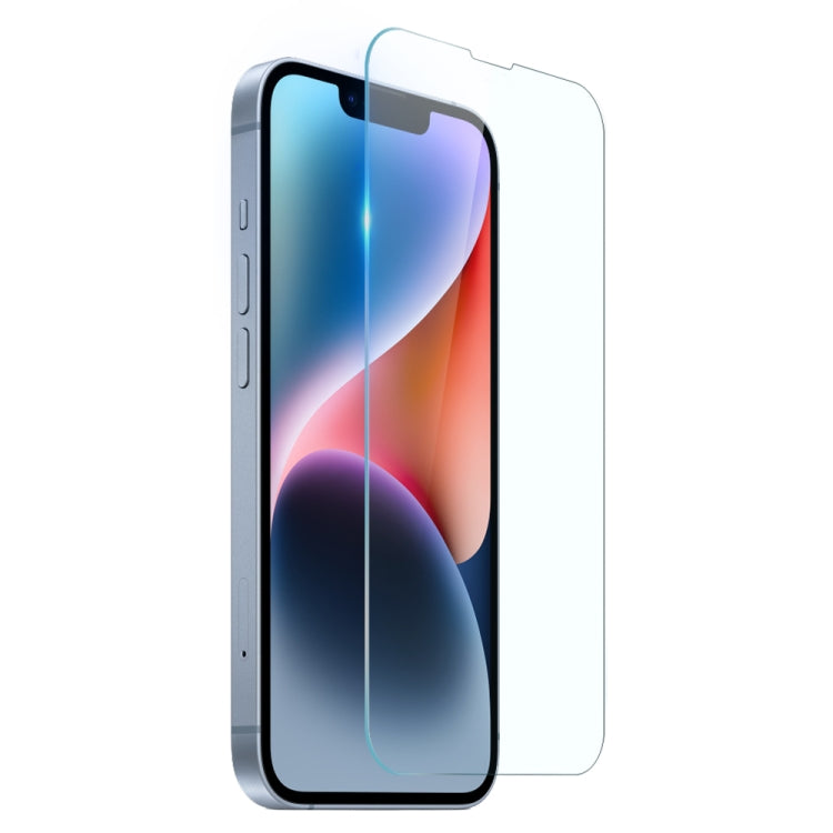 For iPhone 14 Plus NORTHJO 3 in 1 TPU Phone Case with Screen Film and Lens Film(Clear)